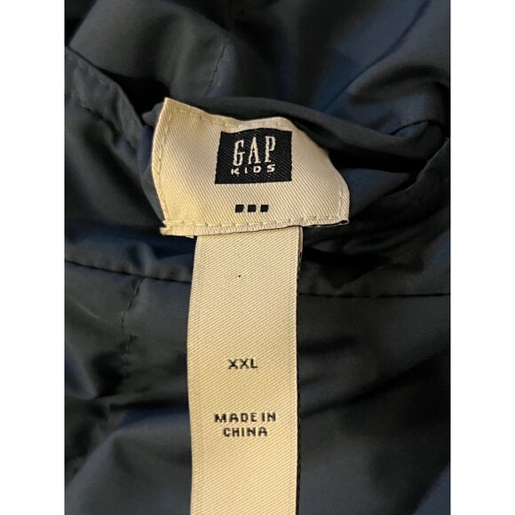 GapKids Puffer Vest Boys XXL Used Reversible Blue Brown - Picture 8 of 14